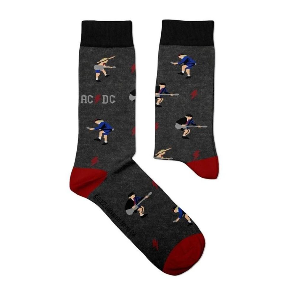 AC/DC Unisex Adult Angus Young Socks / Black